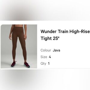 lululemon athletica Java Wunder Train High-Rise Tight 25"